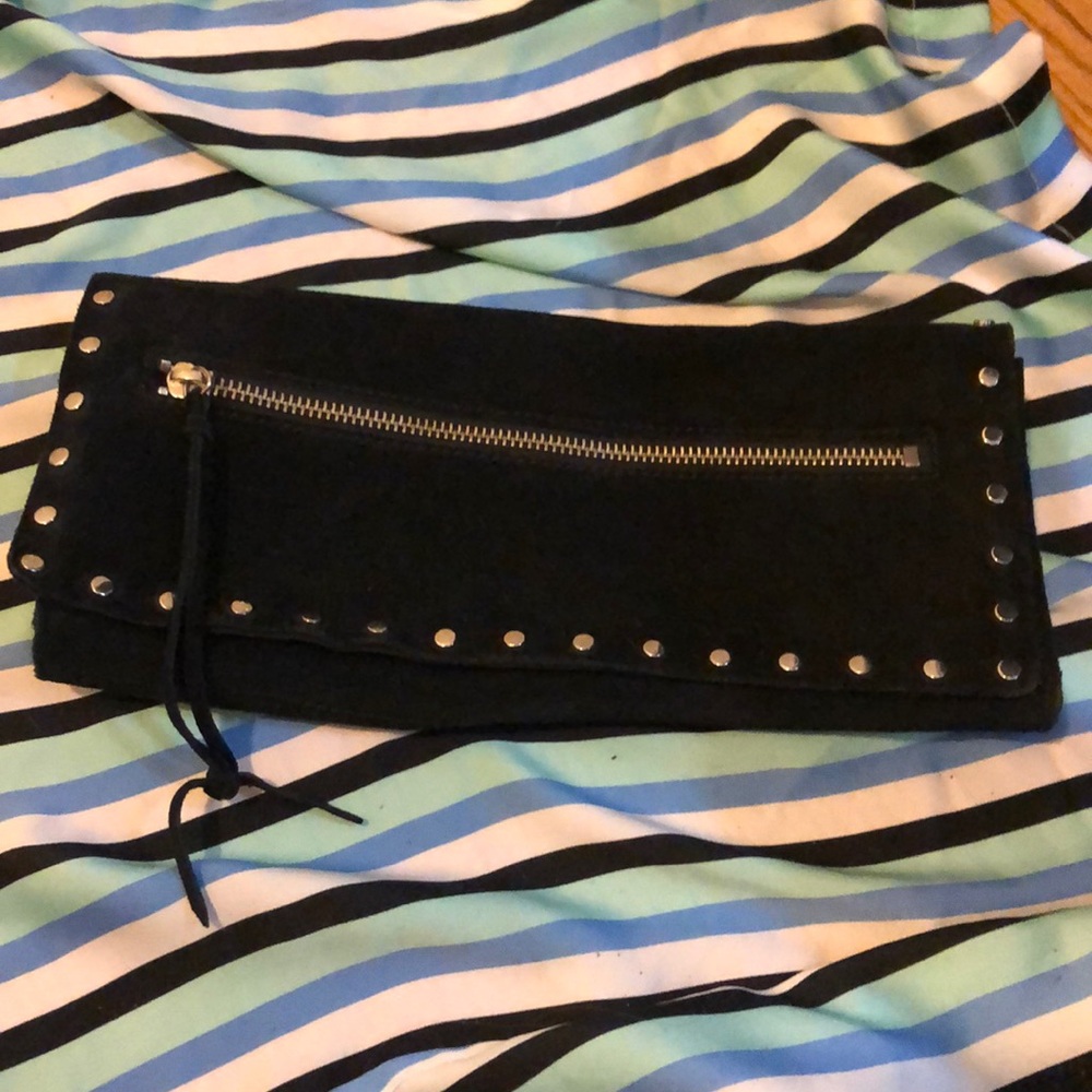 Banana republic black studded clutch